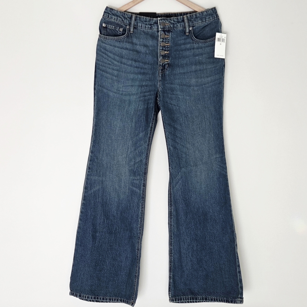 Lauren Ralph Lauren Dark Wash High Rise Flare Jeans Womens Size 10 - Picture 2 of 12